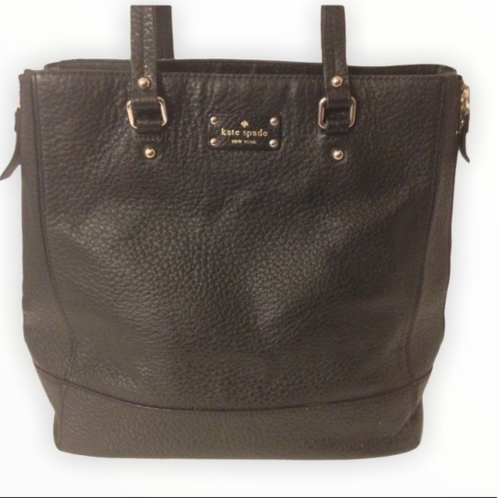 👛 KATE SPADE 👛 large black leather tote